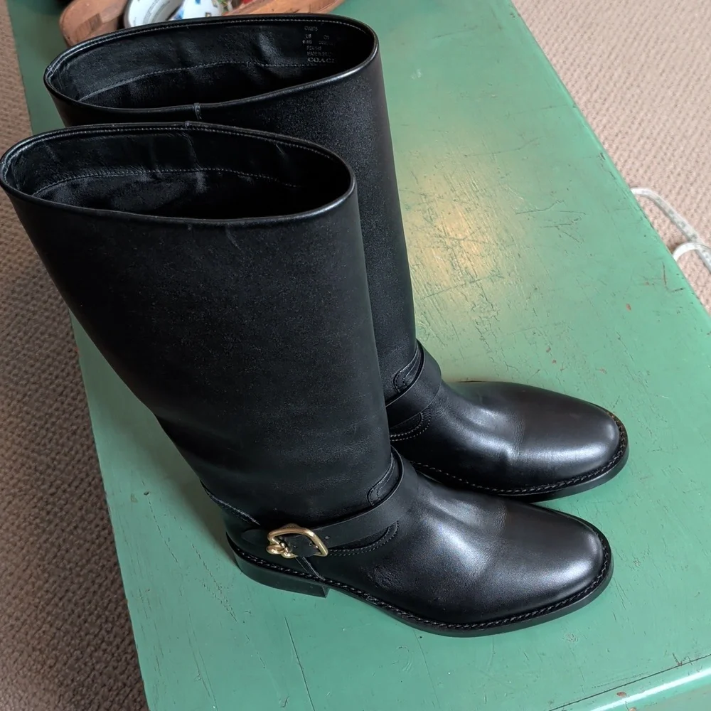 New COACH Madeline Knee High Boot (Women) Wide Calf Size 9.5